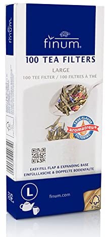 Finum Tea Filters unbleached gusseted bottom - 100 count, size L